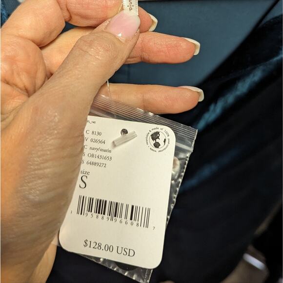 Free People Blue Velvet Whismigoth Dark Fairy Renaissance Ruched Mini Dress SML - Picture 7 of 9